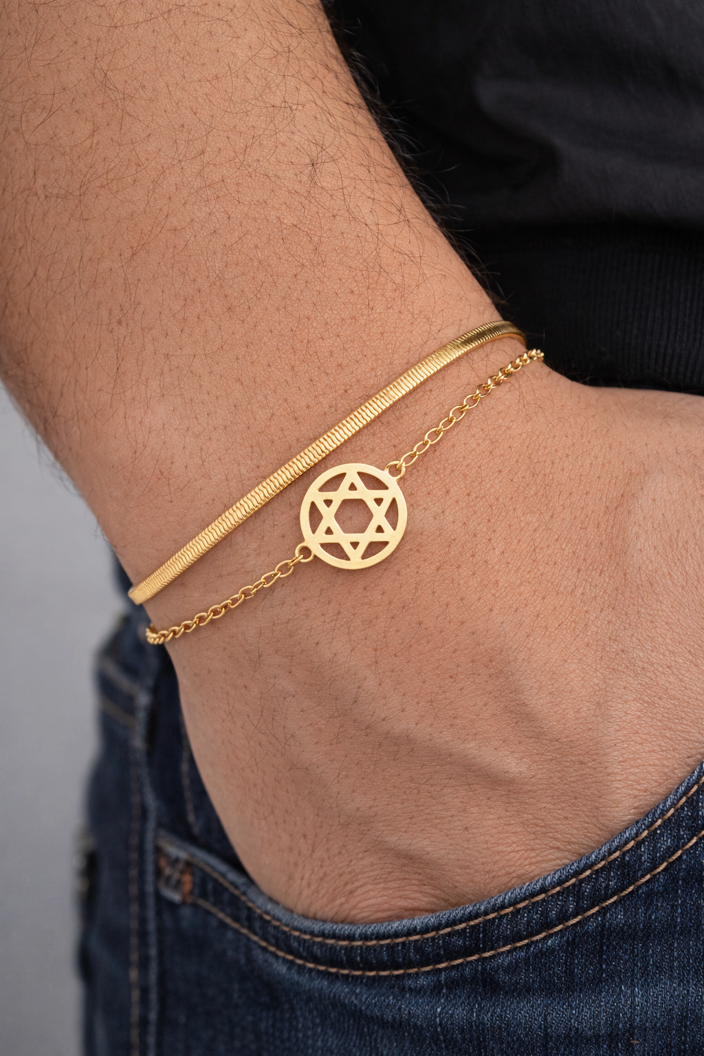 צמיד מגן דוד יוניסקס דגם Jerusalem