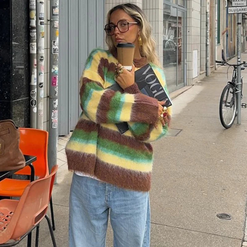 LOREN Striped Sweater