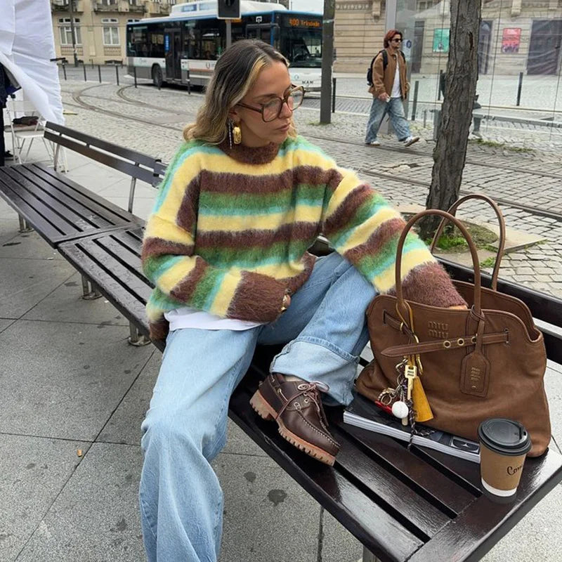 LOREN Striped Sweater