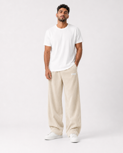 Men's corduroy loose European size hanging multi-functional casual straight leg pants, suitable for daily travel