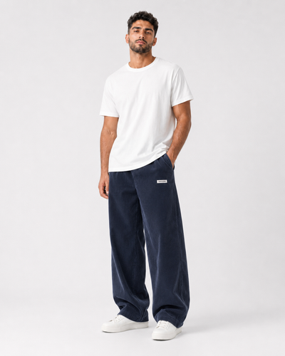 Men's corduroy loose European size hanging multi-functional casual straight leg pants, suitable for daily travel