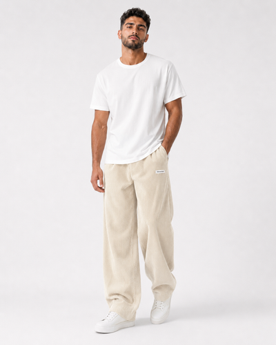 Men's corduroy loose European size hanging multi-functional casual straight leg pants, suitable for daily travel