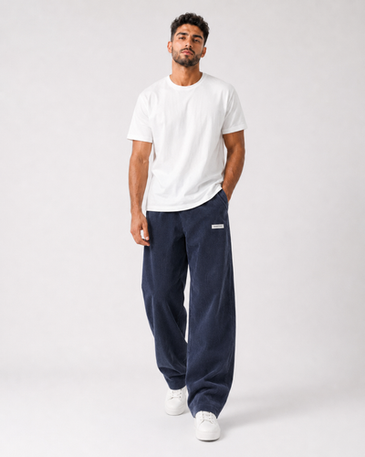 Men's corduroy loose European size hanging multi-functional casual straight leg pants, suitable for daily travel