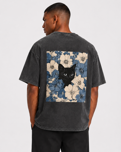 חולצת טי וינטג׳ CAT BLOOM