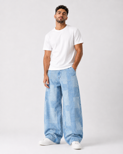 ג׳ינס PATCHWORK WIDE