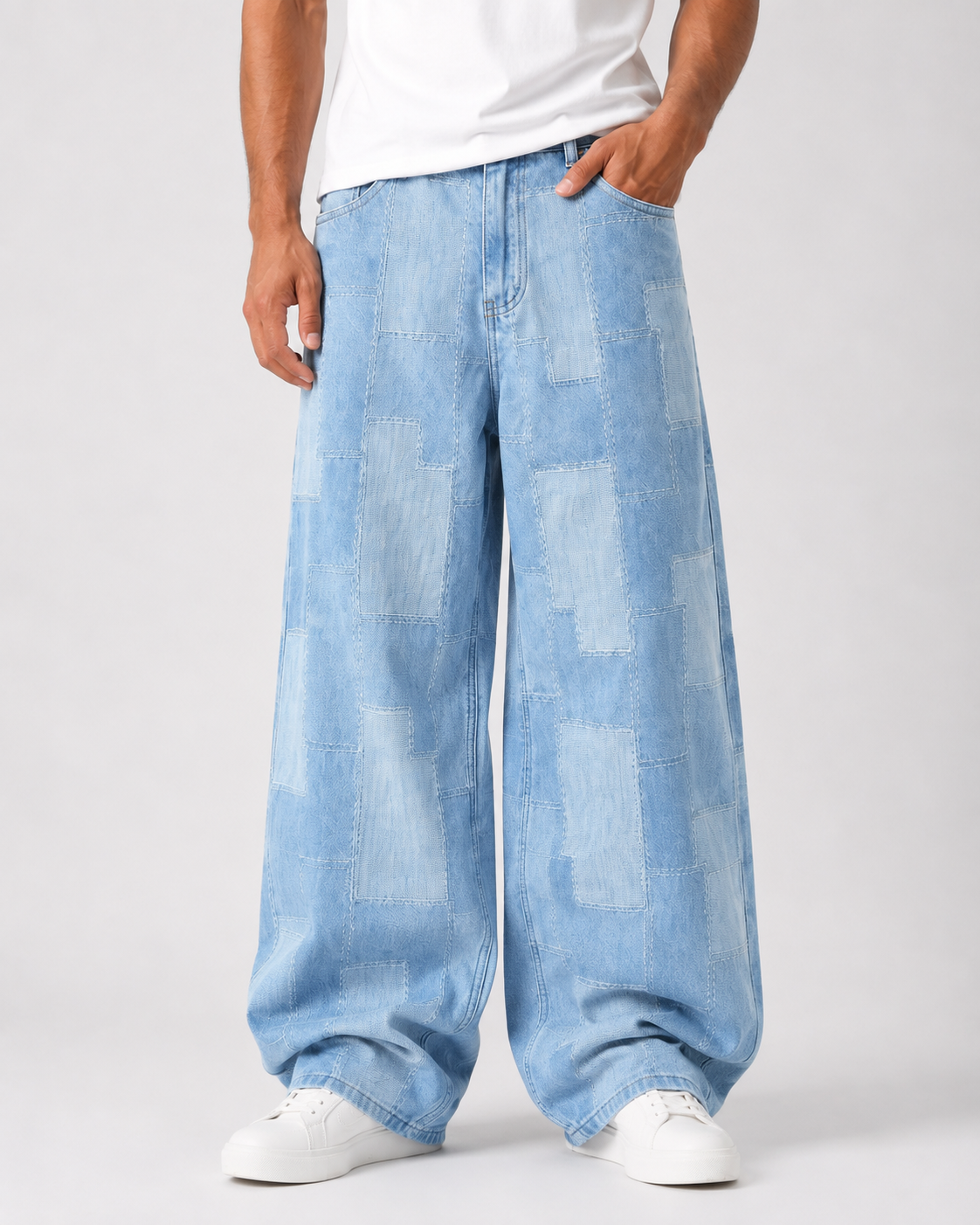 ג׳ינס PATCHWORK WIDE