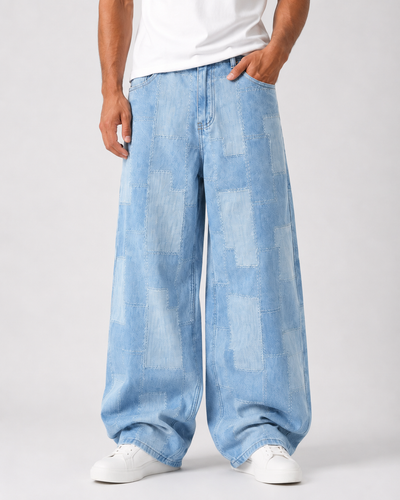 ג׳ינס PATCHWORK WIDE