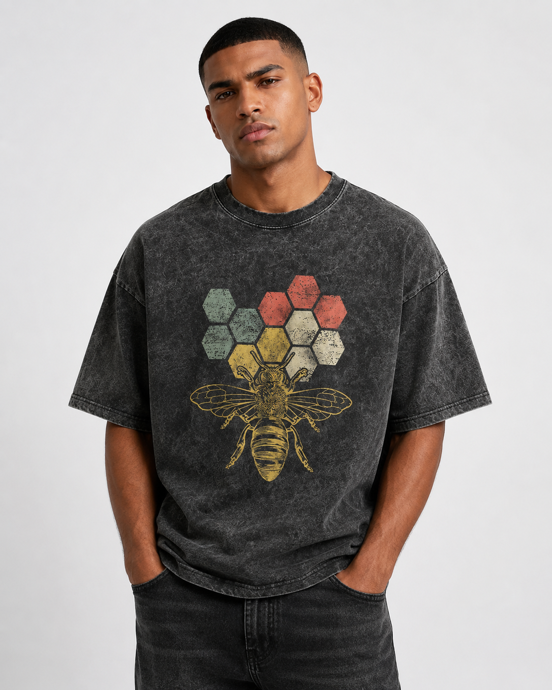 חולצת טי וינטג׳ BEE HIVE