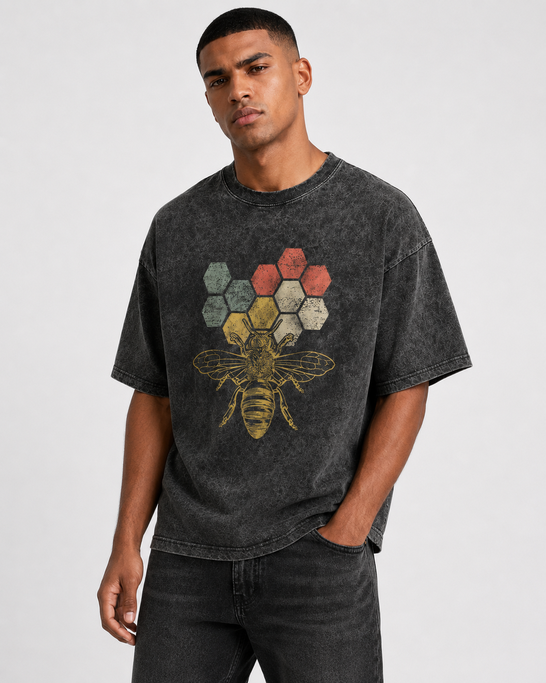 חולצת טי וינטג׳ BEE HIVE