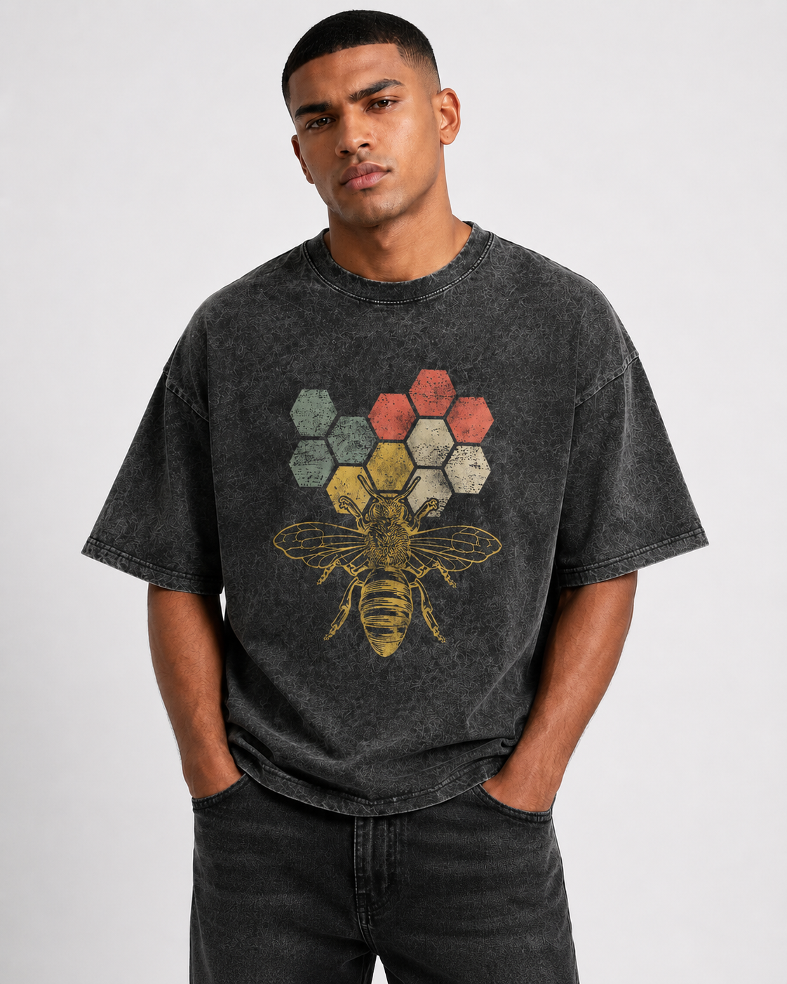 חולצת טי וינטג׳ BEE HIVE