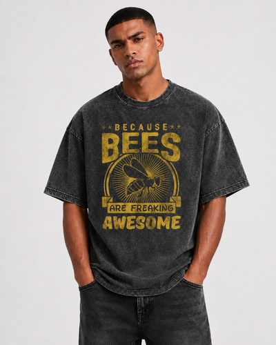 חולצת טי וינטג׳ BEE AWESOME