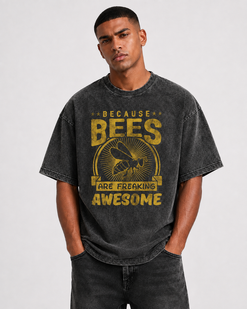 חולצת טי וינטג׳ BEE AWESOME