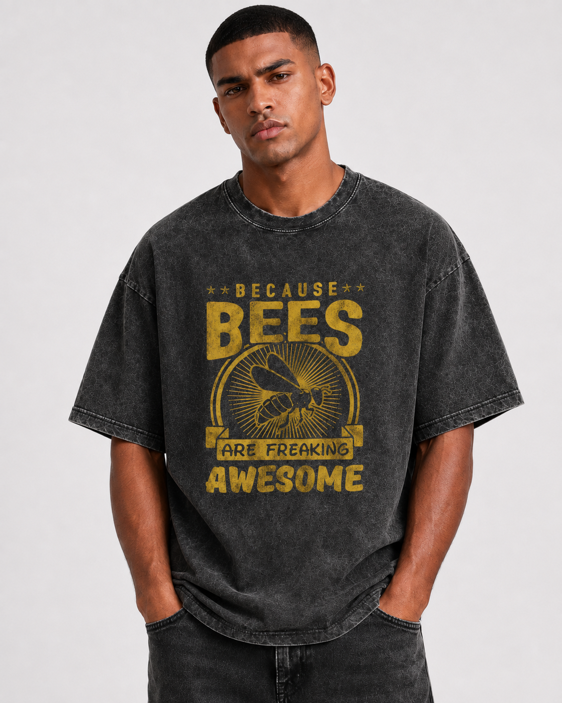 חולצת טי וינטג׳ BEE AWESOME