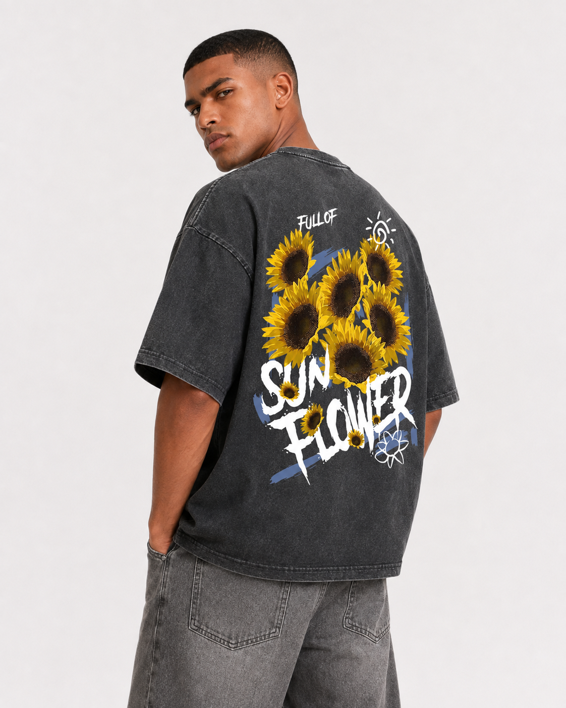 חולצת טי וינטג׳ FULL OF SUNFLOWERS