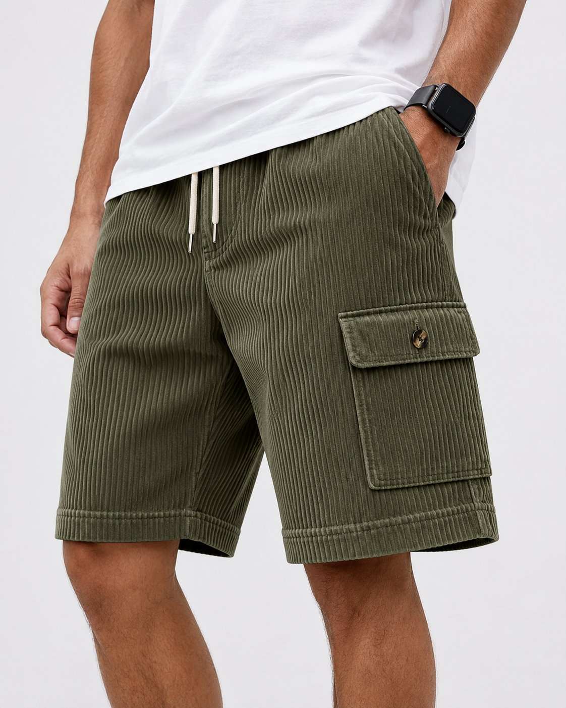 מכנסי ברמודה קרגו קורדרוי URBAN CORD