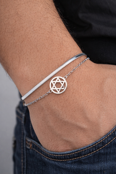 צמיד מגן דוד יוניסקס דגם Jerusalem