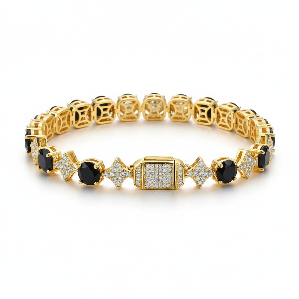 צמיד טניס מואסנייט דגם Imperial Noir