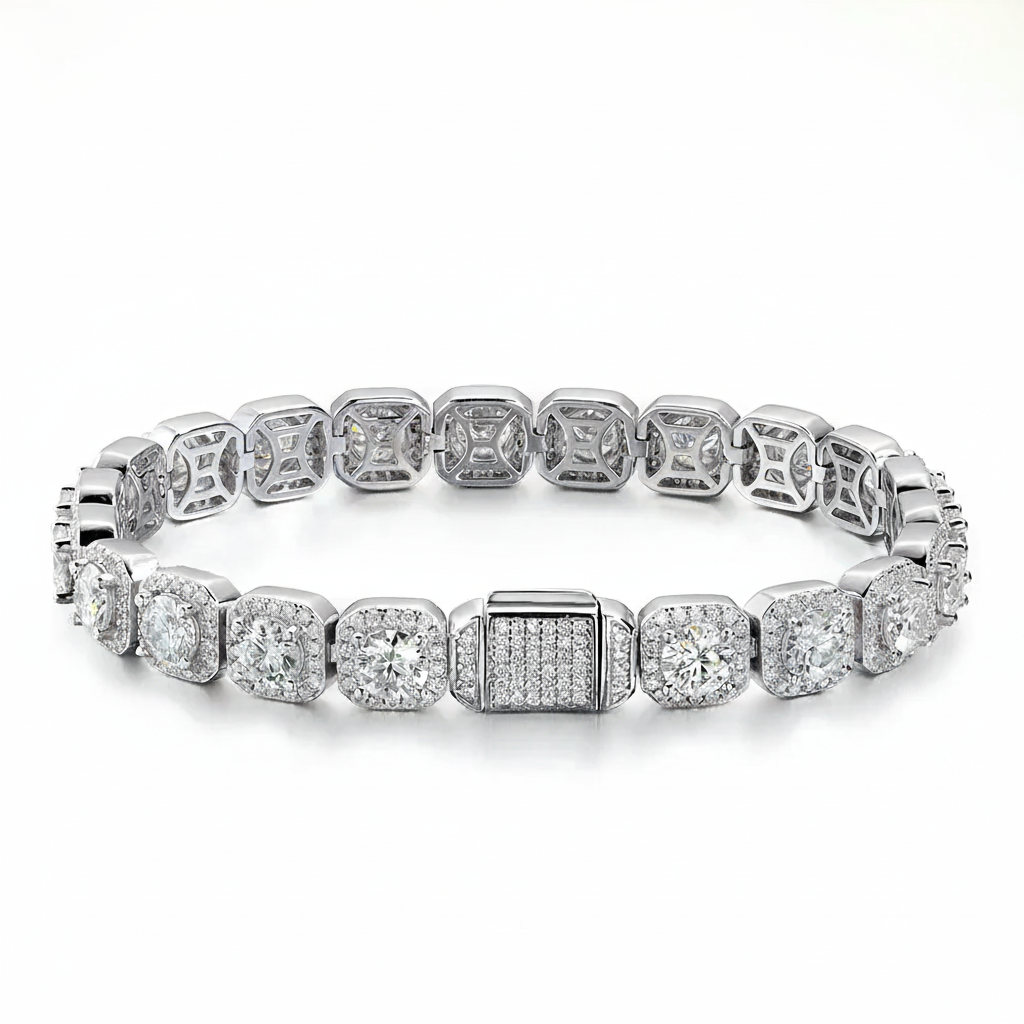 צמיד מואסנייט דגם Royal Crown