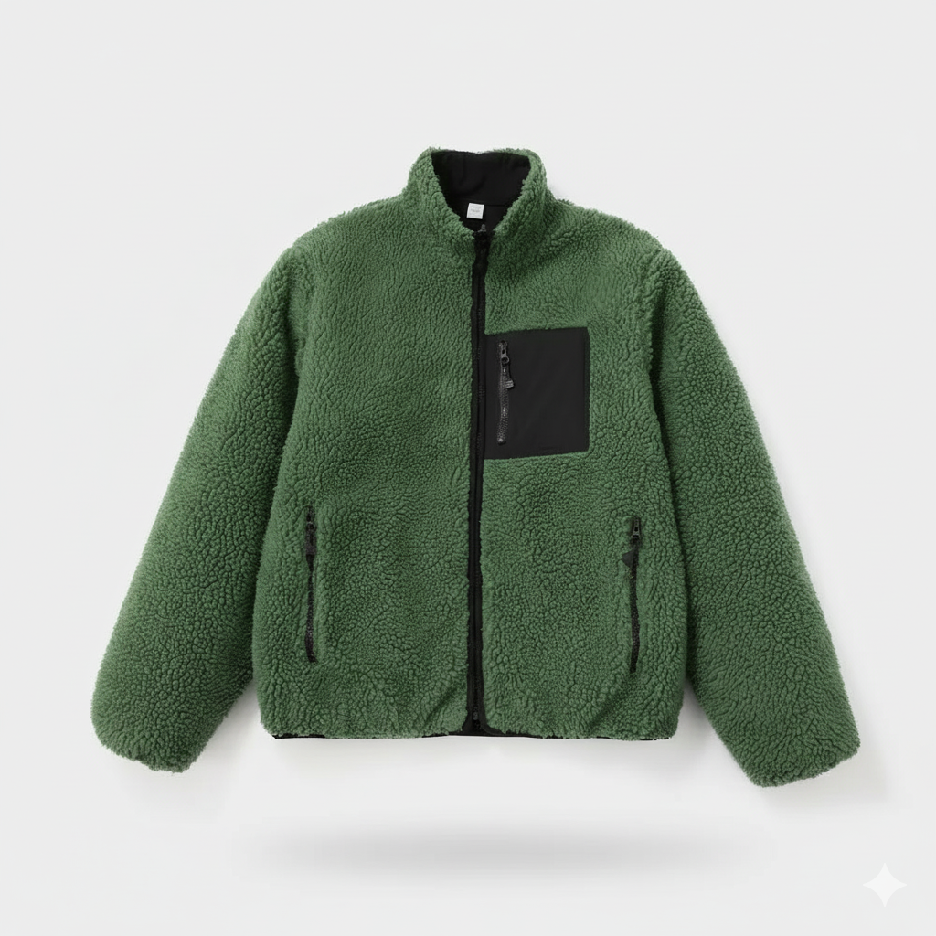 ג'קט פליז דו-צדדי דגם Axel