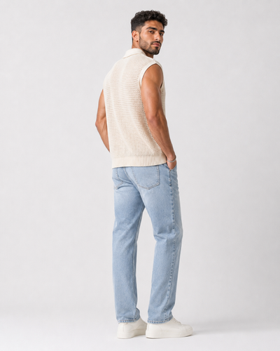 טופ סרוג SLEEVELESS POLO