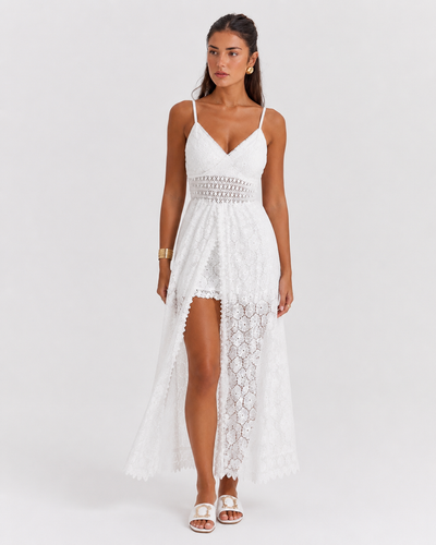 שמלת מקסי תחרה Boho