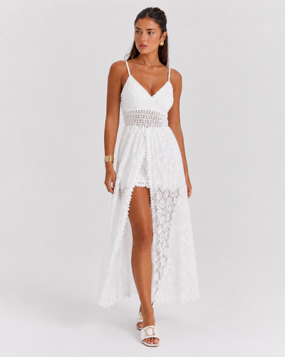 שמלת מקסי תחרה Boho
