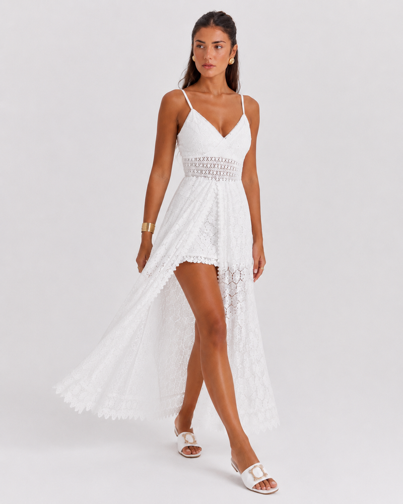 שמלת מקסי תחרה Boho