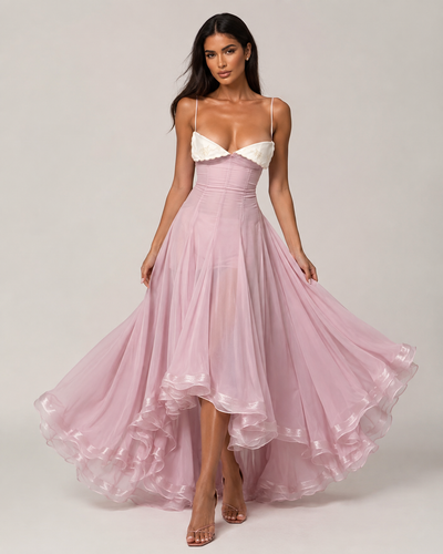 שמלת שיפון מידי LILAC ÉLÉGANCE