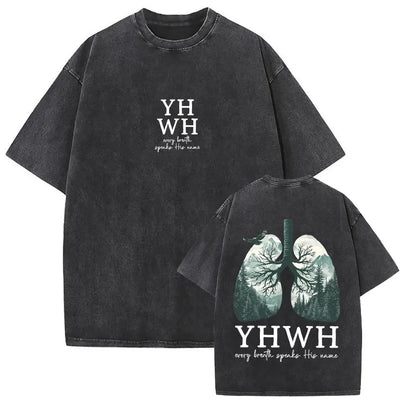 Vintage Washed T Shirts The Fruit of The Spirit Christian Jesus WoMen Women Casual Cotton Retro Short Sleeve T-shirts Streetwear