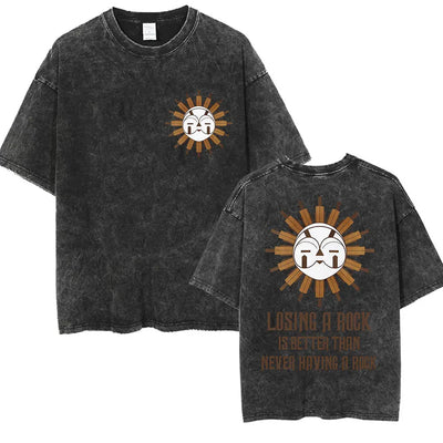 Vintage Washed Clair Obscur Expédition 33 T-shirt Men's Gothic Fashion Harajuku T-shirts Man Clothing Loose Short Sleeve T Shirt