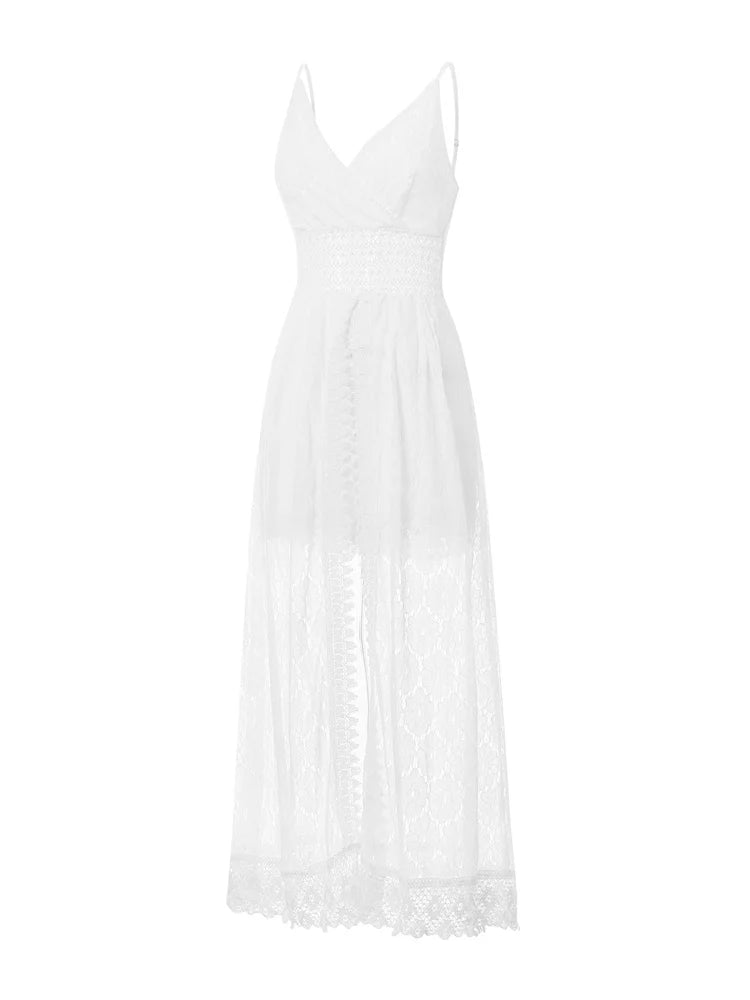 שמלת מקסי תחרה Boho