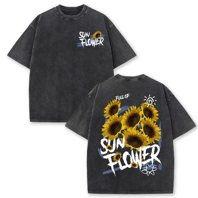 חולצת טי וינטג׳ FULL OF SUNFLOWERS