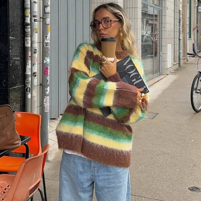 LOREN Striped Sweater