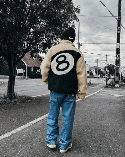 ג'קט פליז דו-צדדי דגם Axel