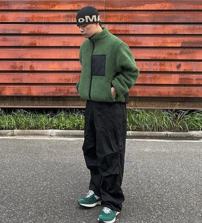 ג'קט פליז דו-צדדי דגם Axel