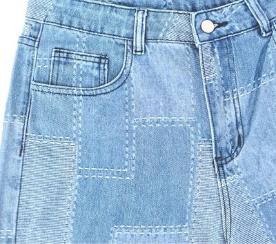 ג׳ינס PATCHWORK WIDE