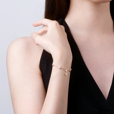 סט מואסנייט שרשרת+צמיד+עגילים דגם Kasandra