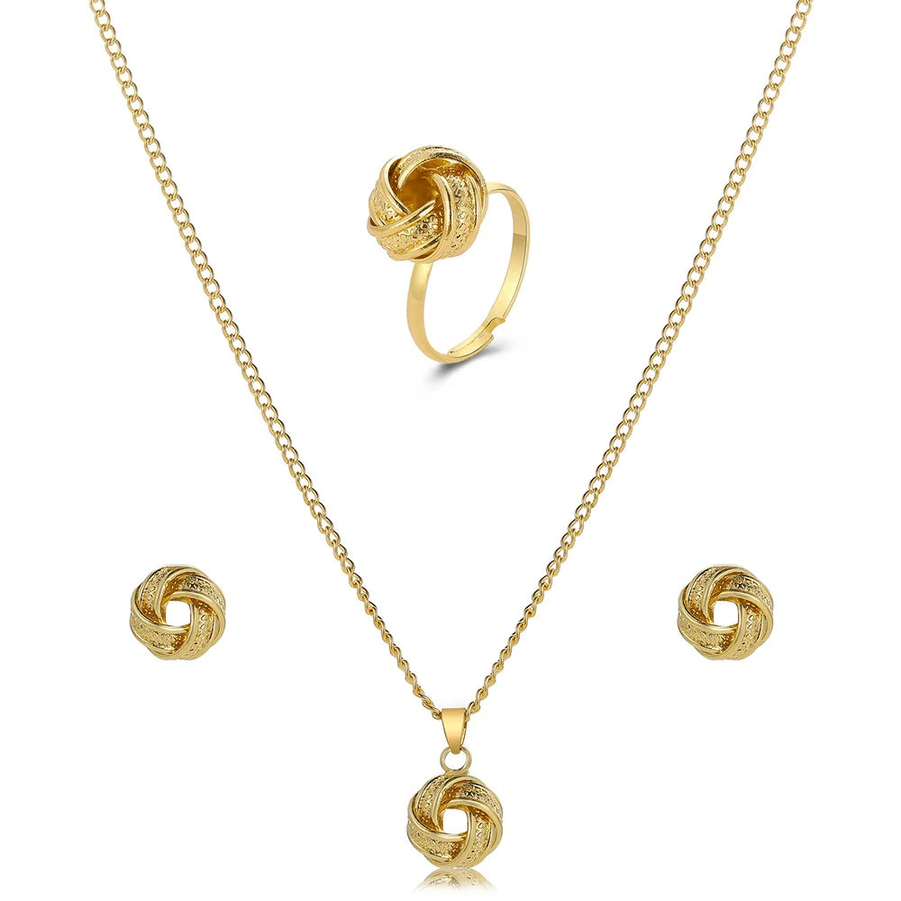 סט טבעת+שרשרת+עגילים דגם Aurelia