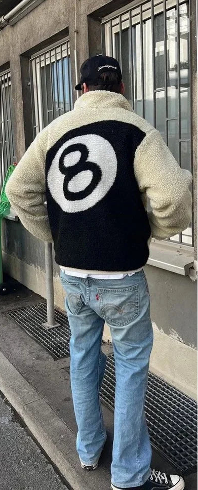 ג'קט פליז דו-צדדי דגם Axel