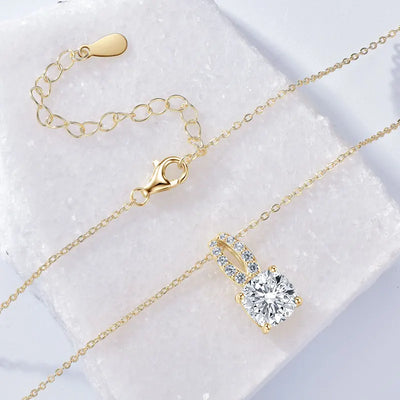 סט מואסנייט שרשרת+ עגילים דגם Saray