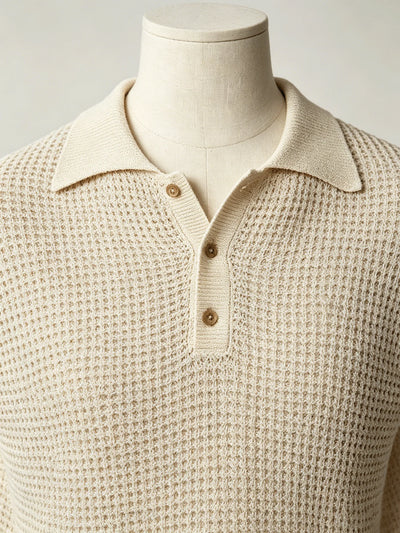 Sleeveless knit polo shirt, American retro light sporty style, suitable for daily commutes, light business casual, weekend outin